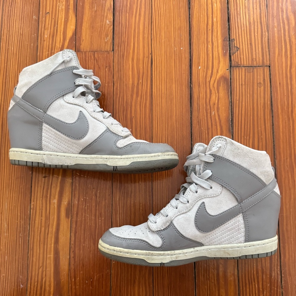 Women's Gray Nike Dunk Sky Hi